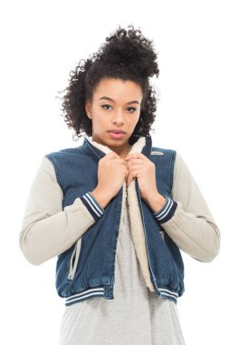 Moda Model beyaz arka plan üzerinde