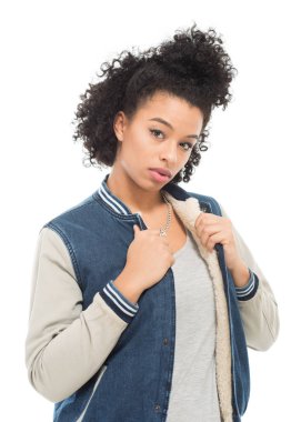 Moda Model beyaz arka plan üzerinde