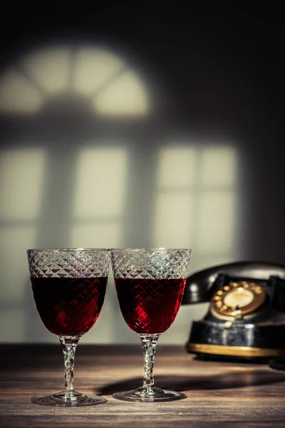 两杯红葡萄酒 — 图库照片