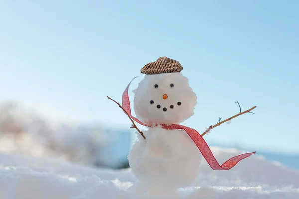 Bonhomme de neige souriant heureux — Photo