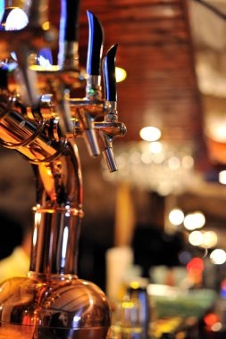 Bira barda musluklar. Altın paslanmaz bira sistemi pub bar musluklar.