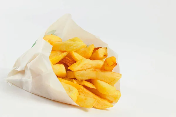 French Fries French Fries Fast Food Isolated White Background — Stock Photo, Image