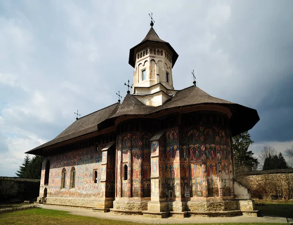 Antigo Mosteiro Ortodoxo Roménia Monastery Moldovita Monastery Christian Ortodoxo Mais — Fotografia de Stock