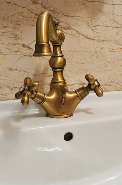 Grifo Agua Batería Vintage Accesorios Baño Relacionados Con Residencia Casa — Foto de Stock