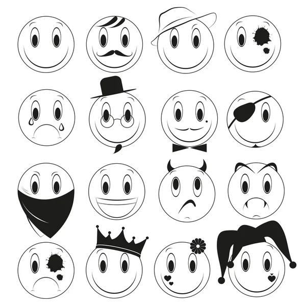 Funny emotions - vector — Stock Vector