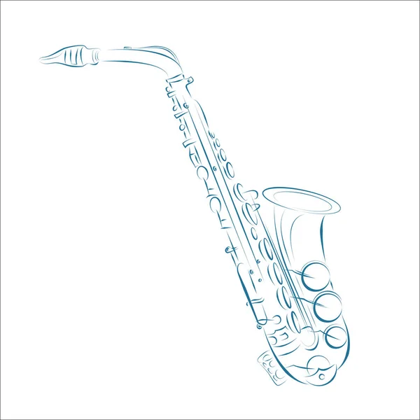 Музыка саксофон - вектор — стоковый вектор