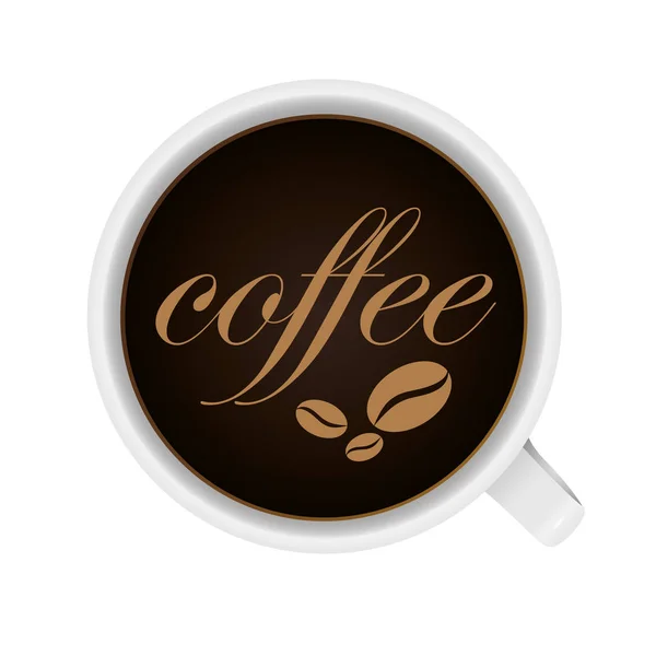 Una tazza di caffè nero — Vettoriale Stock