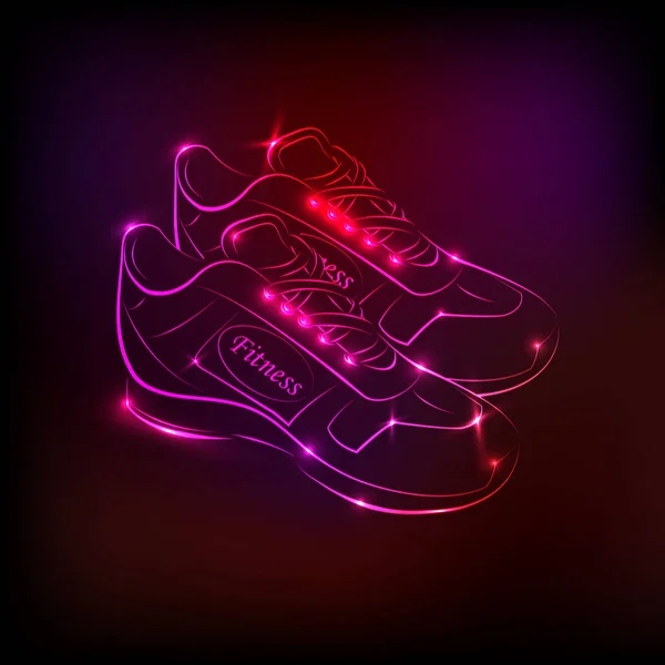 Neon sport cipők — Stock Vector