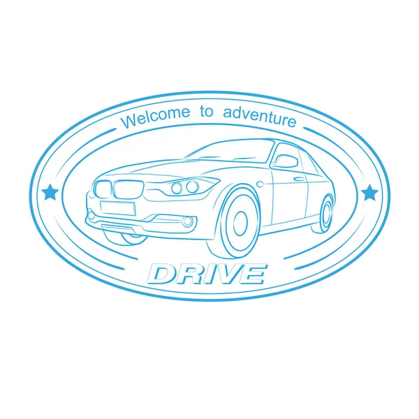 Car logo drawing — Stock Vector