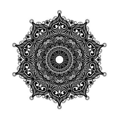     Mandala vektör çiçek 