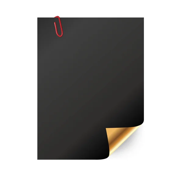 Ein schwarzes Blatt Papier — Stockvektor