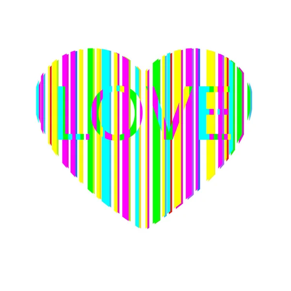 Bright multicolored heart — Stock Vector