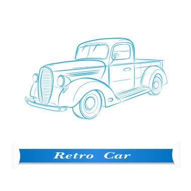 eski bir araba taslağını