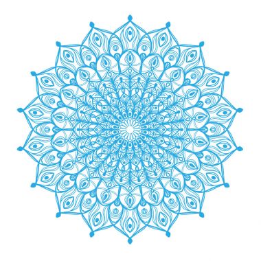 Beyaz arkaplanda mandala