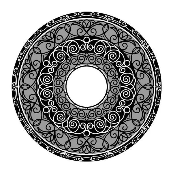 Dekorativa cirkulär prydnad — Stock vektor