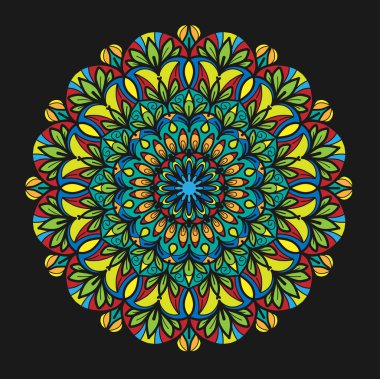 koyu arka plan üzerinde çiçek deseni