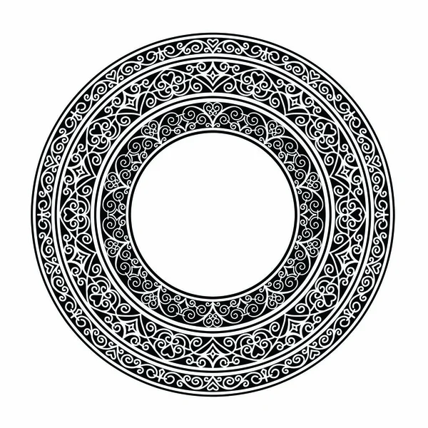 Dekoratives Muster im Kreis — Stockvektor
