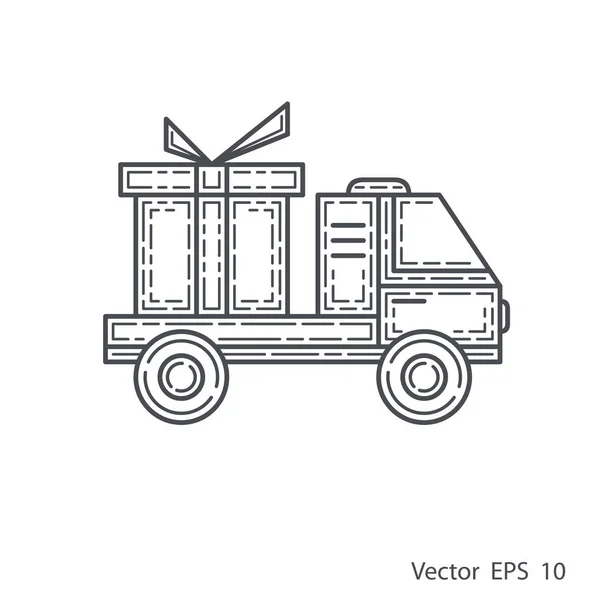 Cadeau, icône vectorielle — Image vectorielle