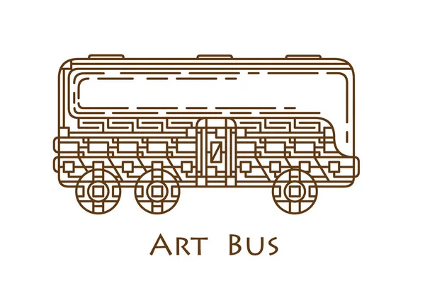 Bus Con Patrón Patrón — Archivo Imágenes Vectoriales
