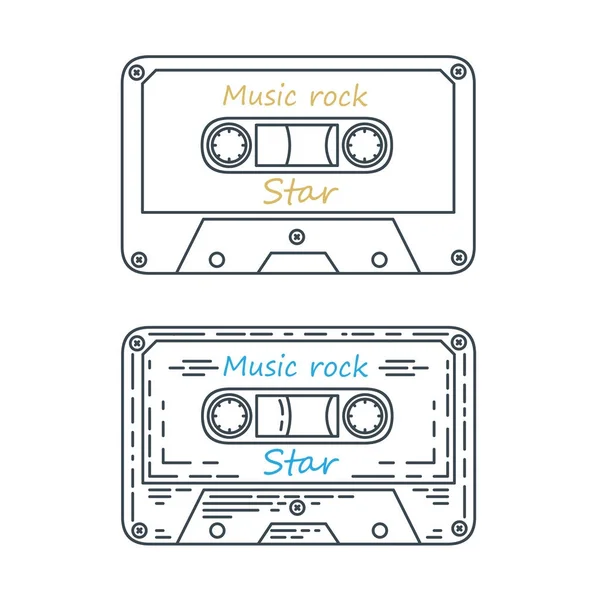 Audio Cassette Tape Vectorillustratie — Stockvector