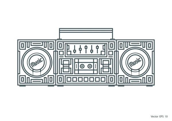 Elegante Grabadora Música — Vector de stock