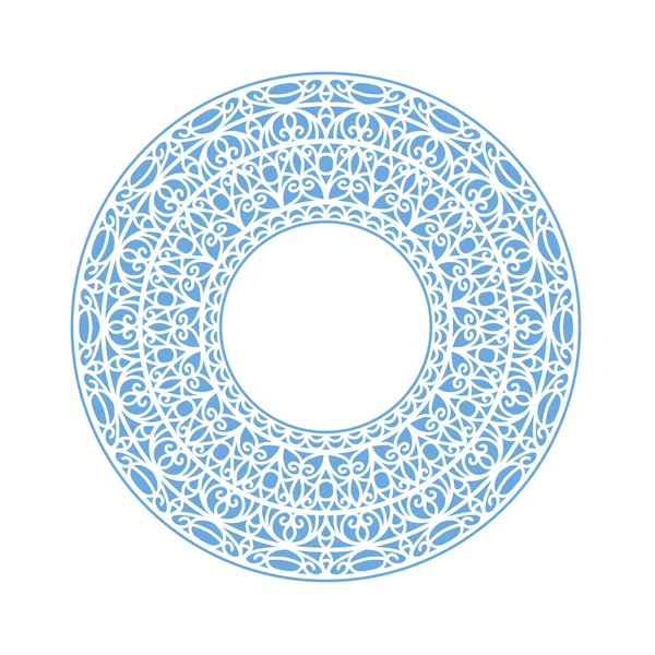 Ornement Cercle Motif Bleu — Image vectorielle