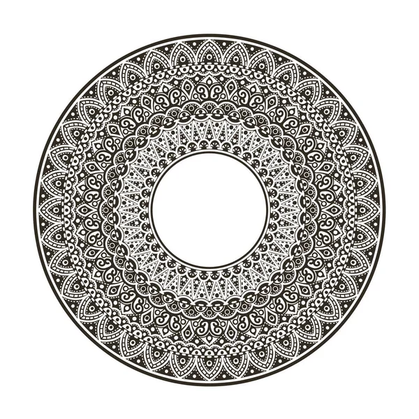 Ornement Motifs Cercle Mandala — Image vectorielle