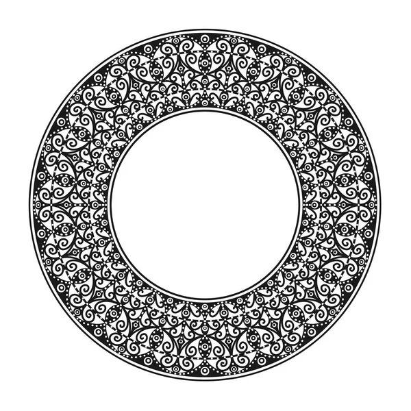 Dekorativ Prydnad Hålcirkel — Stock vektor