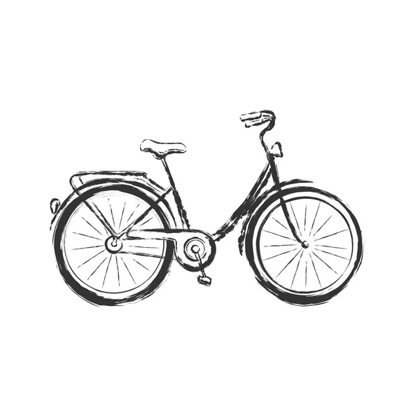 Alte Fahrrad Skizze Illustration Fahrrad Vektor — Stockvektor