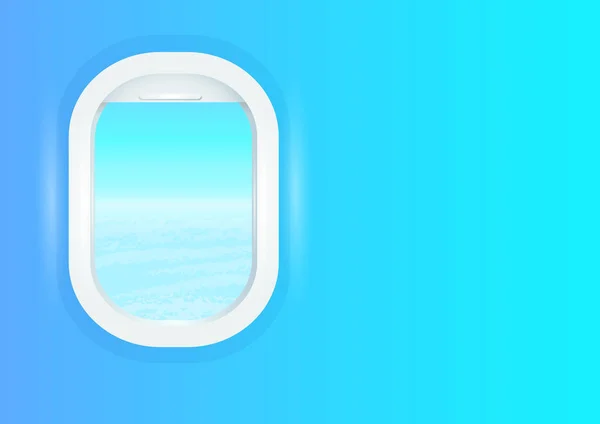 Ventana Realista Del Avión Ilustración Vectorial — Vector de stock