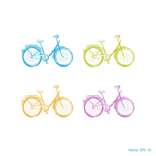 Ensemble Vélos Bike Vecteur — Image vectorielle