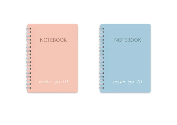 Set Multi Colored Notebooks Template Text Papír Gúnyolódás Felirathoz Üzleti — Stock Vector