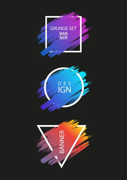  Parlak gradyan pankartı. Reklam etiketleri, vektör. Telefonlar için dikey pankart. Yazıtlar için geometrik şekiller.