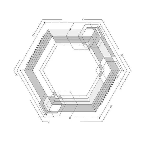 Σχέδιο Μηχανικών Των Μελλοντικών Τεχνολογιών Techno Γραμμικός Γεωμετρικός Σχεδιασμός Συστήματα — Διανυσματικό Αρχείο
