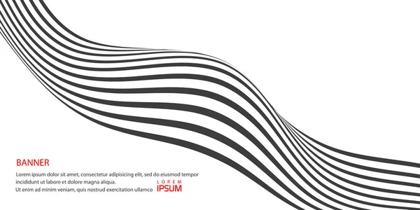 アブストラクトラインデザイン光アートポップアートストライプ波背景波ストライプ背景波ベクトル — ストックベクタ