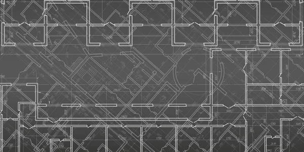 Plan Architektoniczny Czarnym Tle Projekt Techniczny Tło Plan Domu Projekt — Wektor stockowy