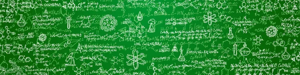 Kémiai Képlet Táblán Tudományos Oktatási Háttér Iskolai Íródeszka Vektor Illusztráció — Stock Vector