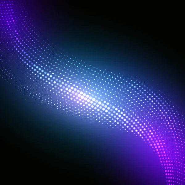 Technologické Pozadí Neonové Světelné Efekty Částice Jasné Disco Světla Vector — Stockový vektor