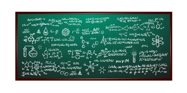 Blackboard Felirattal Kémiai Képlet Táblán Tudományos Oktatási Háttér Iskolai Íródeszka — Stock Vector