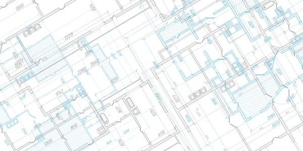 Plan Arquitectura Proyecto Plan Vivienda Diseño Ingeniería Construcción Industrial Casas — Vector de stock