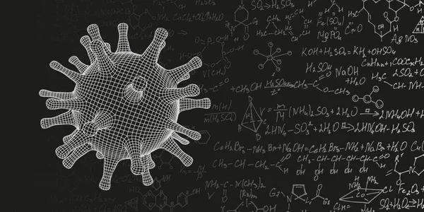 바이러스에 대항하여 싸우라 Scientific Study Viruses Biotechnology Biochemistry Genetics Medicine — 스톡 벡터