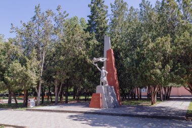 Simferopol, Crimea - 9 Mayıs 2016: Tüm cins Komsomol üyeleri
