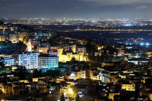 The roofs of the city, Night. Tivoli, Italy — Stock Photo, Image