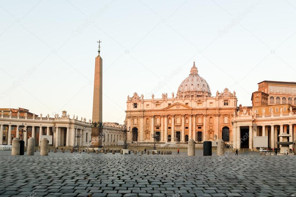 St. Peter's Basilica at dawn. Rome, Italy