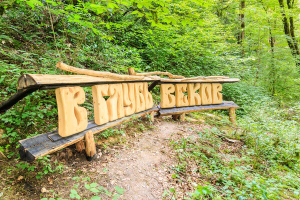 В древние времена. Hosta. Сочи, Россия - 15 июля 2015 г.: Venue Wi
