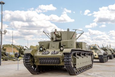 Ortalama tank T-28 mod. 1933. Pyshma, Ekaterinburg, Rusya Federasyonu - 