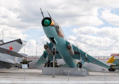 Bombardıman Su-17. Pyshma, Ekaterinburg, Rusya Federasyonu - 16 Ağustos, 