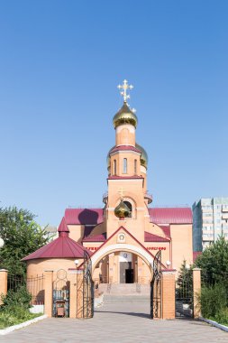 Temirtau, Kazakistan - 13 Ağustos 2016: St Nicholas Katedrali