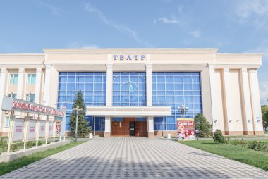 Taraz, Kazakistan - 14 Ağustos 2016: Rus bölgesel Drama Thea