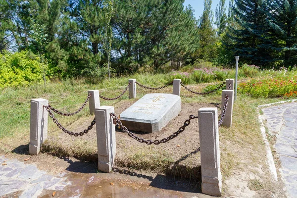 中亚地区自然 Przhivalsky 第一位探险家的坟墓 — 图库照片